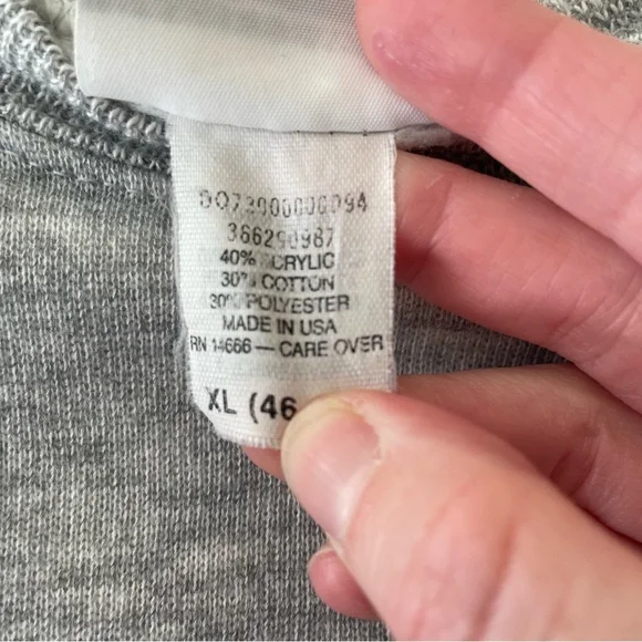 Vintage Handmade Heather Gray Turtle Sweatshirt Size XL - Picture 7 of 7